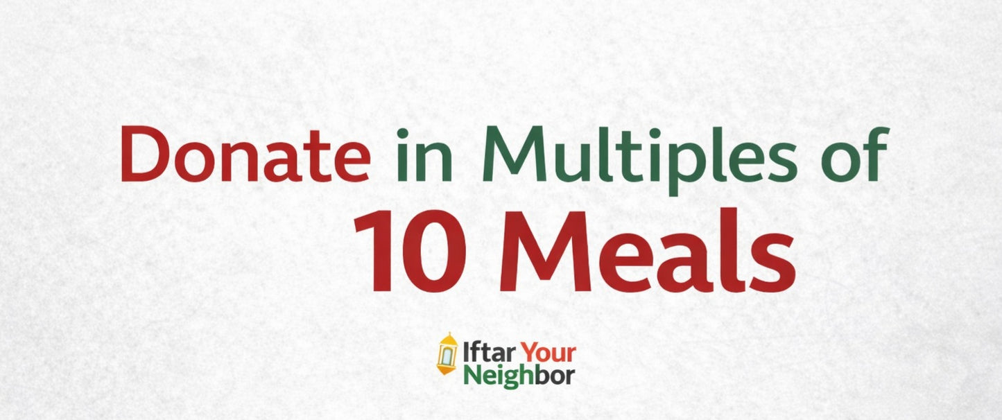 Multiple of 10 Meals Donation