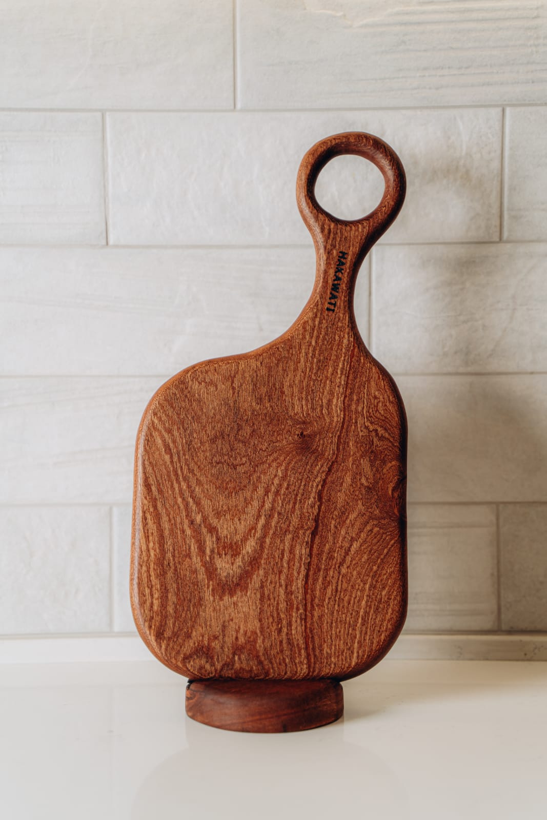 Mahogany wooden serving board